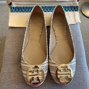 Tory Burch Piano Stripe Reva Ballet Flats